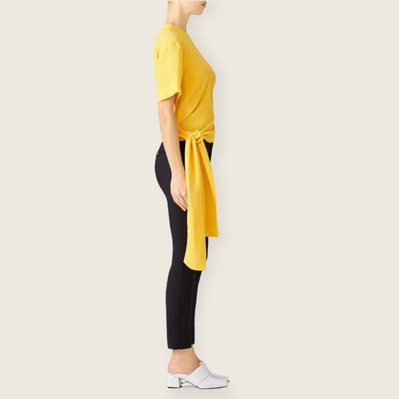 EUC | Cedric Charlier | Waist Tie Blouse | Yellow | Size 12 - Picture 5 of 16